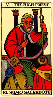 hierophant tarot card marseilles deck