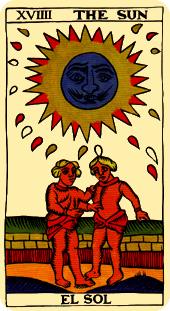 the sun tarot card marseilles deck
